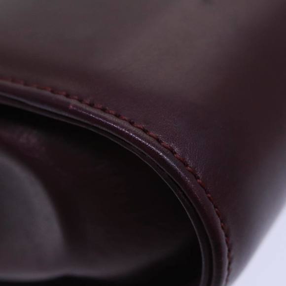 CELINE Chain Shoulder Bag Leather 2way Bordeaux Auth 87001 - Picture 16 of 16